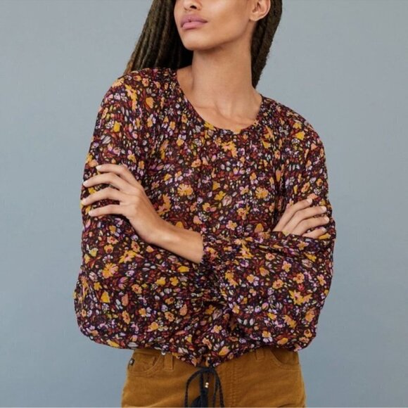 Anthropologie Pauline Exaggerated Balloon-Sleeved Blouse Small - Picture 1 of 7
